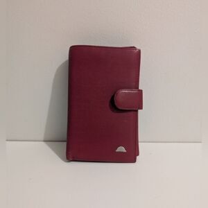 Pre-Loved Tony Perotti Red Tri-Fold Italian Leather